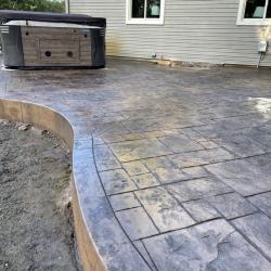 stamped concrete patio installation in michigan