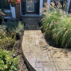 stamped concrete sidewalk in Michigan