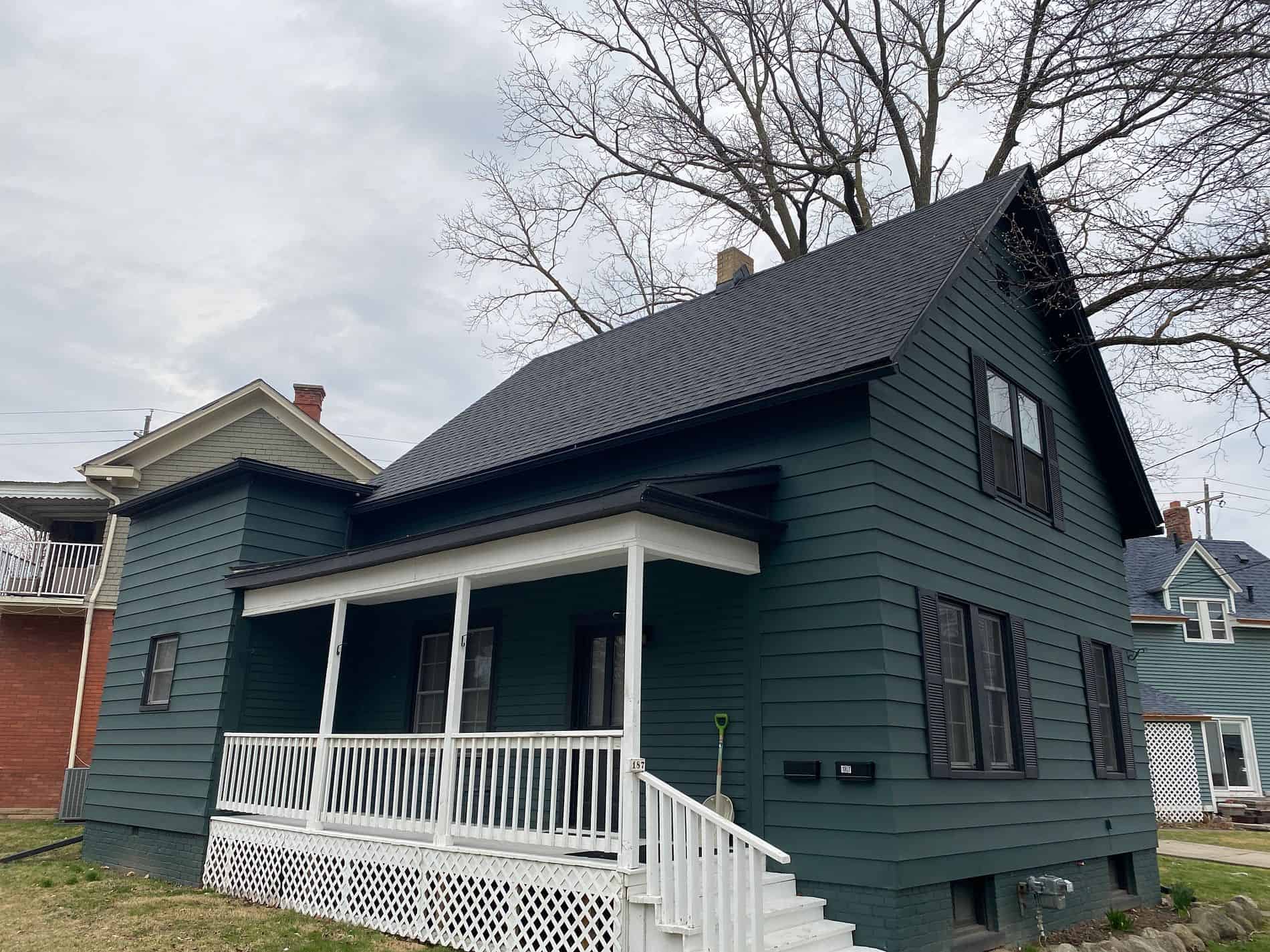 A completed roof on a home on Clinton Street in Mount Clemens.